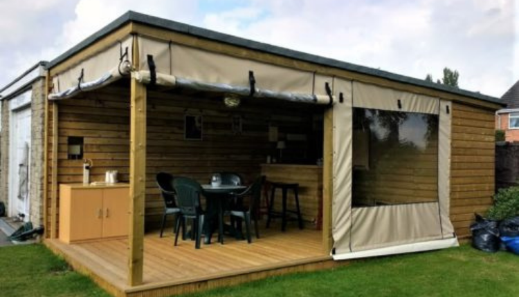 Pergola Panel Custom Rolled Up