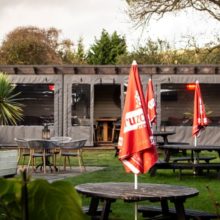 Heavy Duty Gazebo Side Panels in beer garden