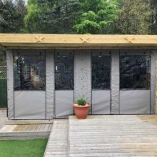 Perla Grey Canvas Gazebo Side Panels