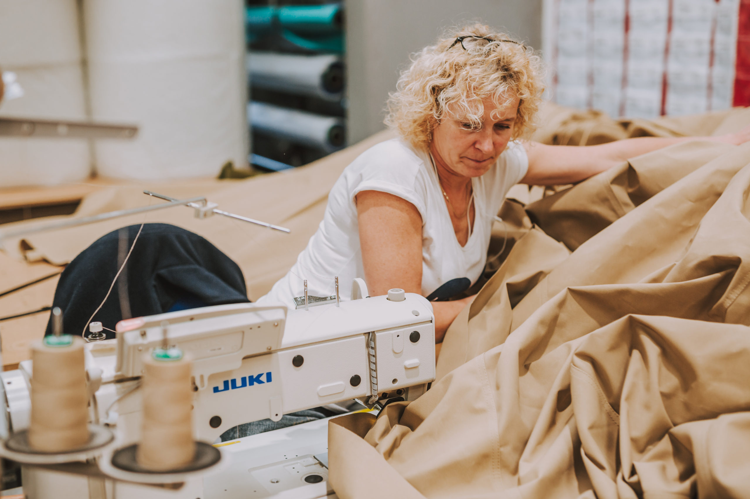 Sewing Machinist Brown Canvas Material