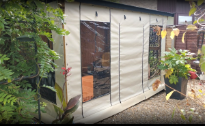 Beige Canvas Gazebo Side Panels