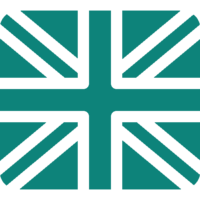 Teal Union Jack Icon